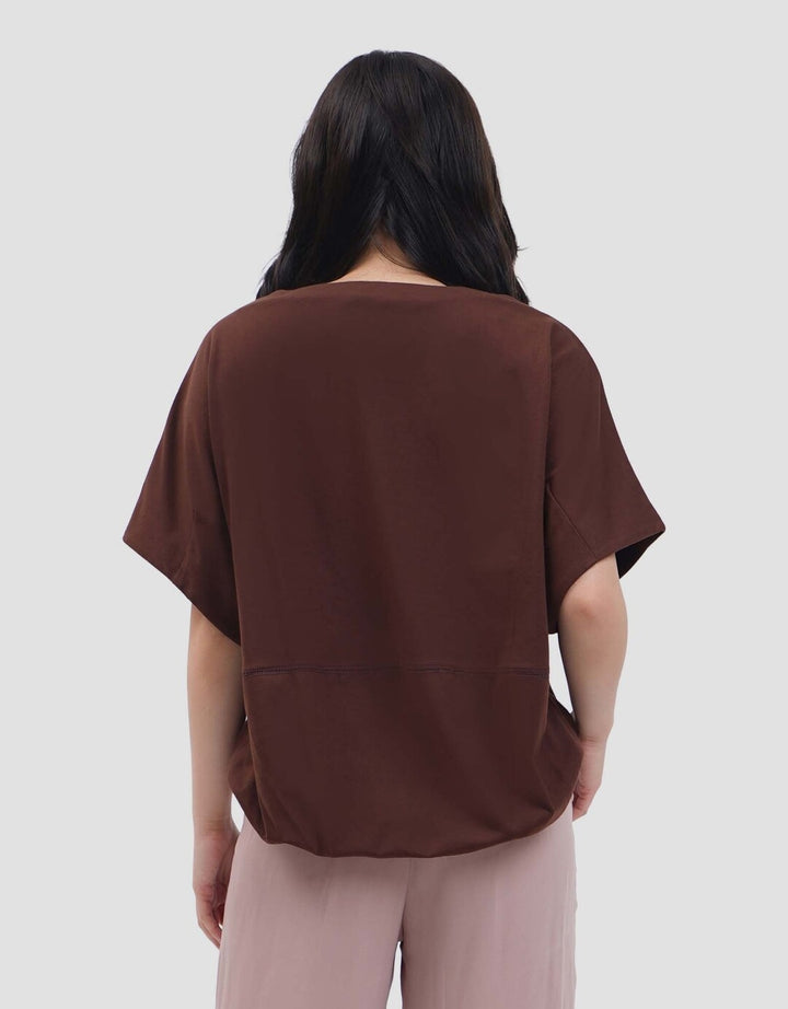 Connexion Drawstring Kaos Oversize Wanita