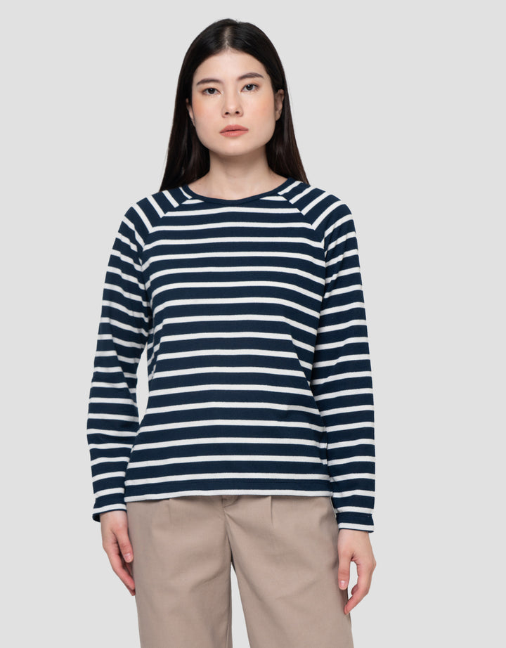 Connexion Raglan Garis Kaos Wanita