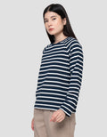 Connexion Raglan Garis Kaos Wanita