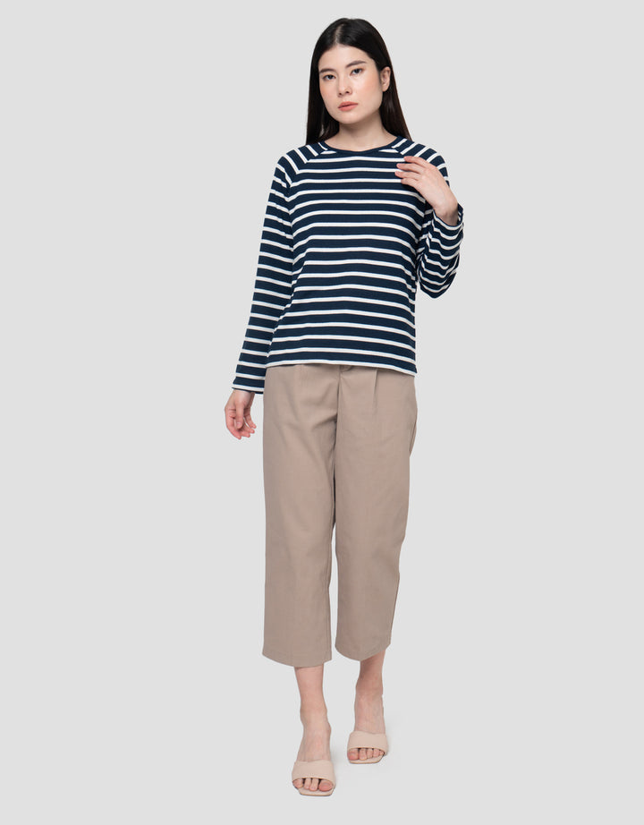 Connexion Raglan Garis Kaos Wanita