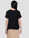 Connexion Texture V-Neck Kaos Wanita