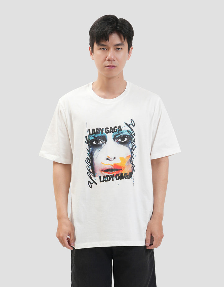 Aos Universal Music Theme Rockstar Lady Gaga Kaos Pria