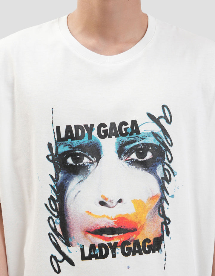 Aos Universal Music Theme Rockstar Lady Gaga Kaos Pria
