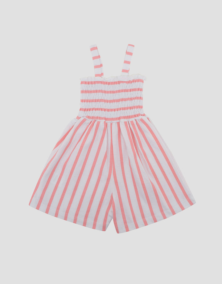 Little M Smoked Stripe Sleeveless Jumpusit Romper Bayi