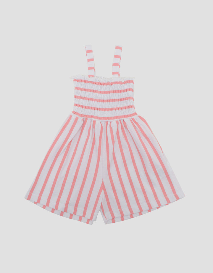 Little M Smoked Stripe Sleeveless Jumpusit Romper Bayi