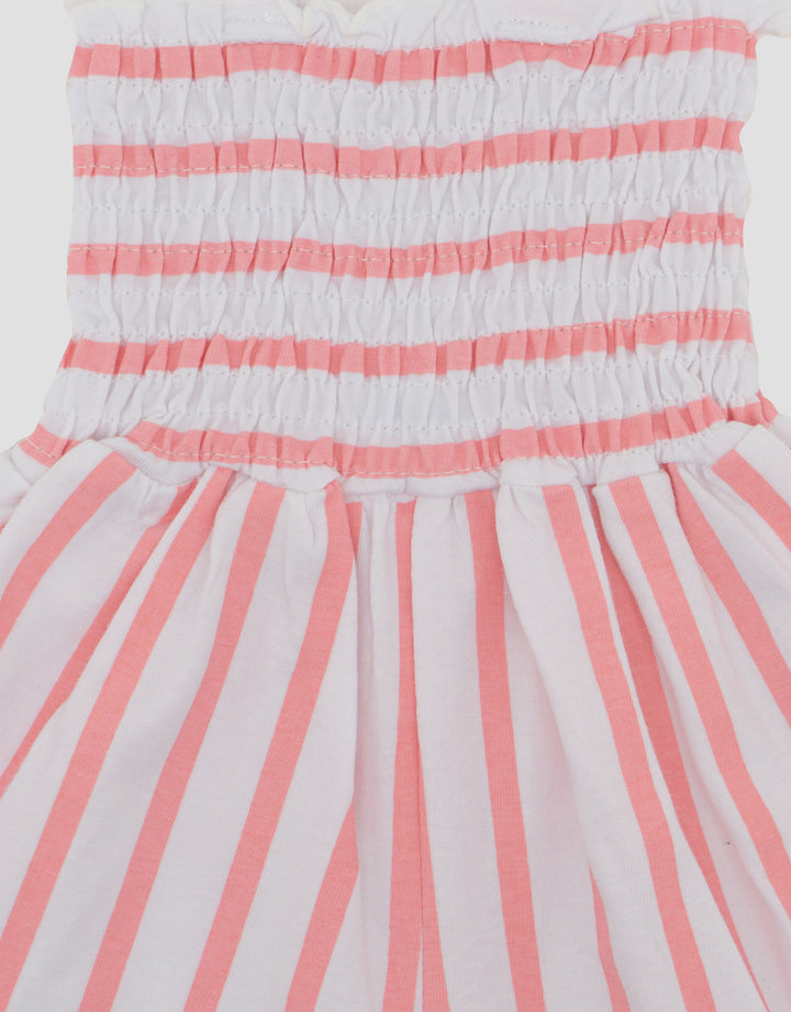 Little M Smoked Stripe Sleeveless Jumpusit Romper Bayi