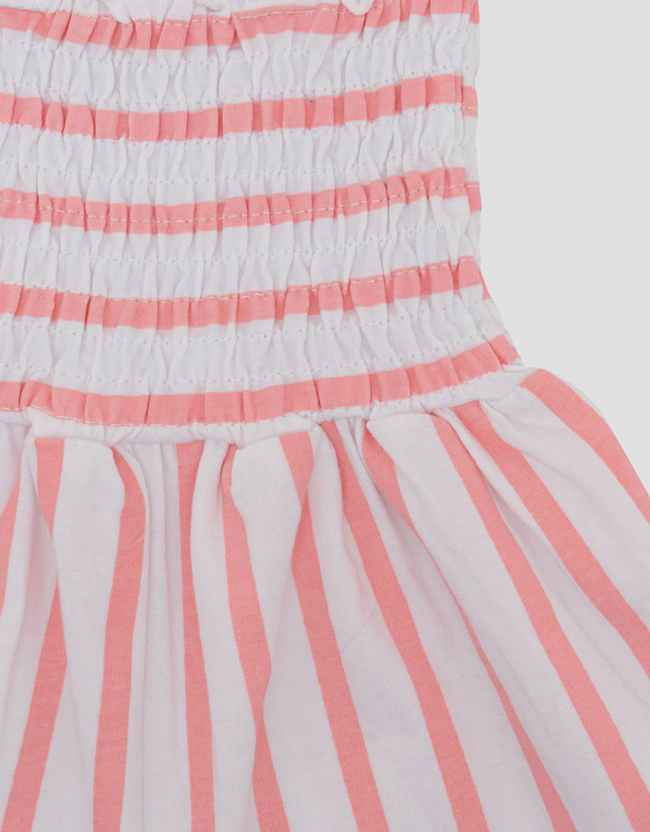 Little M Smoked Stripe Sleeveless Jumpusit Romper Bayi