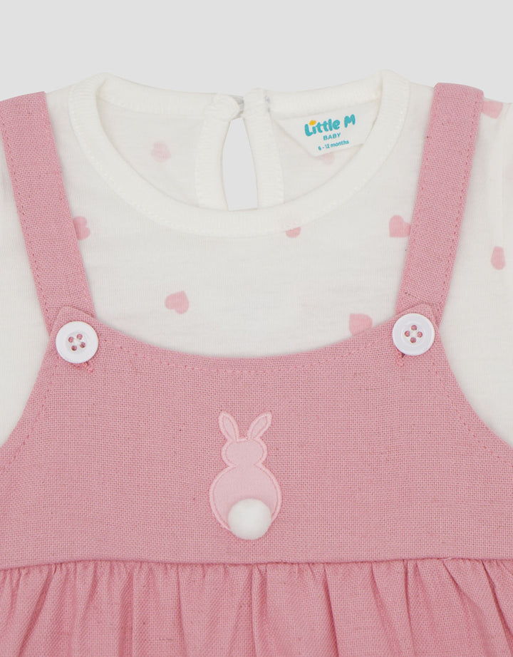 Little M Wove Rabbit Overall Anak Bayi