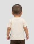 Little M Short Sleeve T-Shirt Print Dino Fam Kaos Bayi