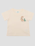 Little M Short Sleeve T-Shirt Print Dino Fam Kaos Bayi