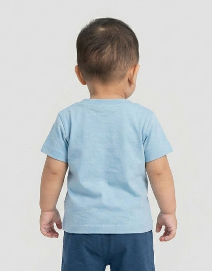 Little M Short Sleeve T-Shirt Print Happy Dino Kaos Bayi