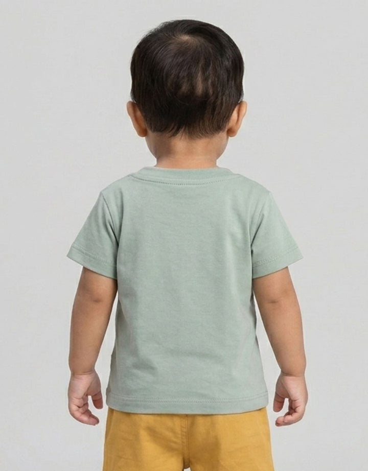 Little M Short Sleeve T-Shirt Print Giraffe Kaos Bayi