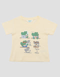 Little M Short Sleeve T-Shirt Print Dino Fam Kaos Bayi