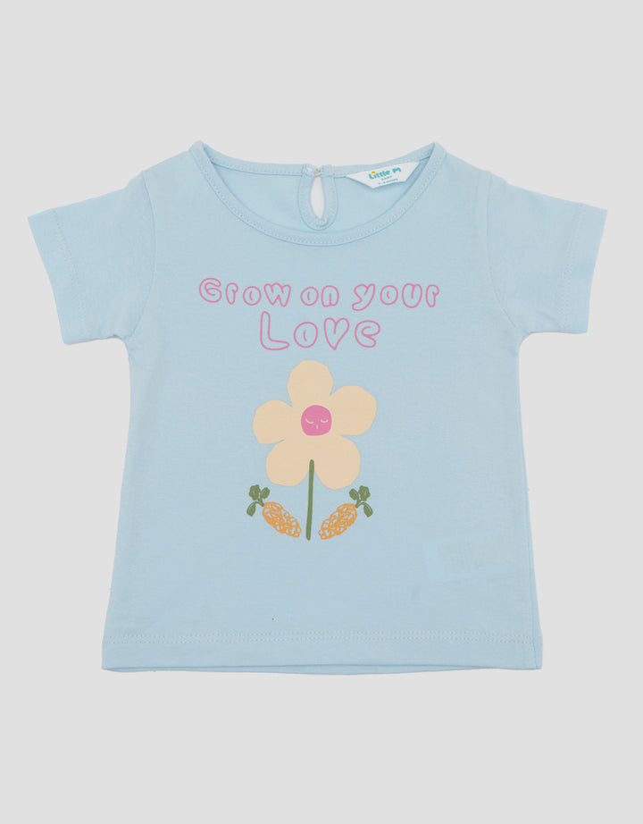 Little M Print Flower Kaos Bayi