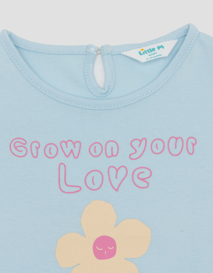 Little M Print Flower Kaos Bayi
