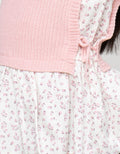Little M Flat Knit With Woven Sweater Anak Perempuan
