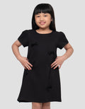 Little M Aplikasi Pita Dress Anak Perempuan
