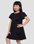 Little M Aplikasi Pita Dress Anak Perempuan