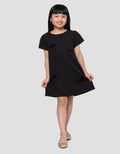 Little M Aplikasi Pita Dress Anak Perempuan