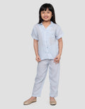 Little M Sleepwear Motif Garis Setelan Anak Perempuan