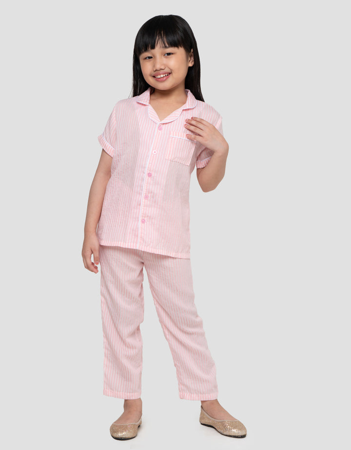 Little M Sleepwear Stripe Setelan Anak Perempuan