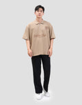 Nevada Embro Zipper Collar - Oversized Kaos Polo Pria