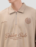 Nevada Embro Zipper Collar - Oversized Kaos Polo Pria
