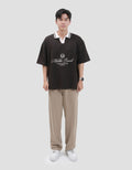 Nevada Embro V Neck Collar - Oversized Kaos Polo Pria