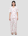 Disney Minnie Cherry In Line Viscose Setelan Piyama Wanita