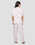 Disney Minnie Cherry In Line Viscose Setelan Piyama Wanita