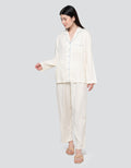 Nevada Polkadot Pj Set With Piping Setelan Piyama Wanita