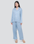 Nevada Polkadot Pj Set With Piping Setelan Piyama Wanita
