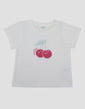 Little M Chenille Cherry Print Kaos Bayi