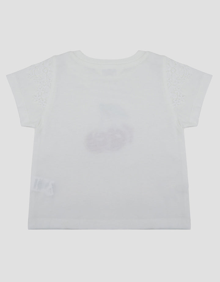 Little M Chenille Cherry Print Kaos Bayi