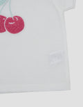 Little M Chenille Cherry Print Kaos Bayi