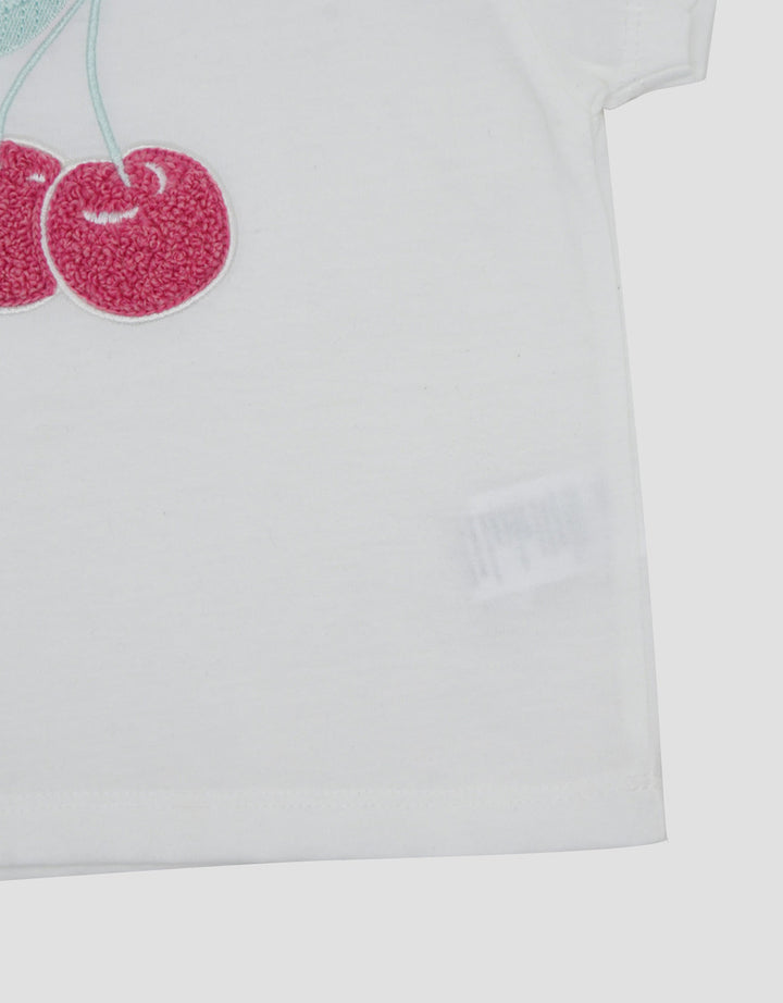 Little M Chenille Cherry Print Kaos Bayi