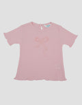 Little M Rib With Lace Pita Print Kaos Bayi