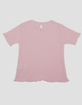 Little M Rib With Lace Pita Print Kaos Bayi