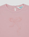 Little M Rib With Lace Pita Print Kaos Bayi