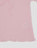 Little M Rib With Lace Pita Print Kaos Bayi