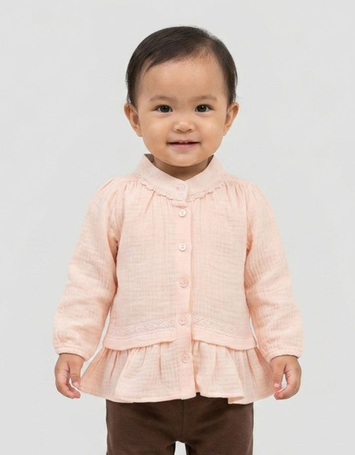 Little M Woven Double Layer Midi Dress Bayi