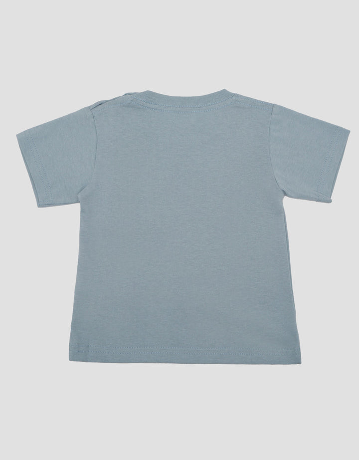 Little M With Plain Pocke Print Kaos Bayi
