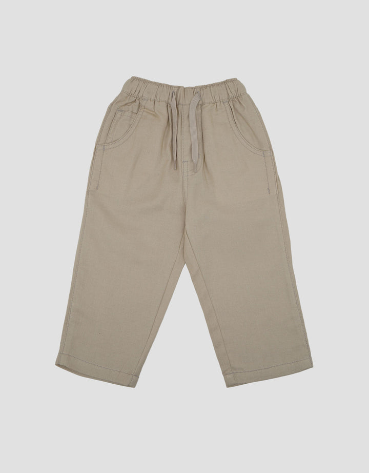 Little M Woven Oxford Leno Basic Celana Bayi