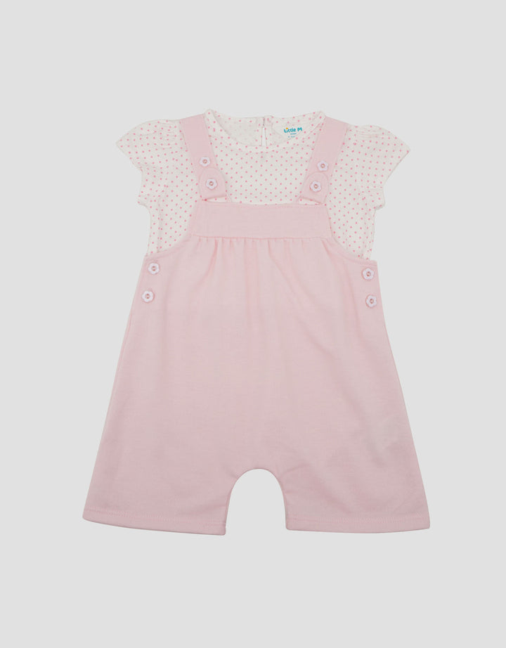 Little M Polka Terry Overall Anak Bayi