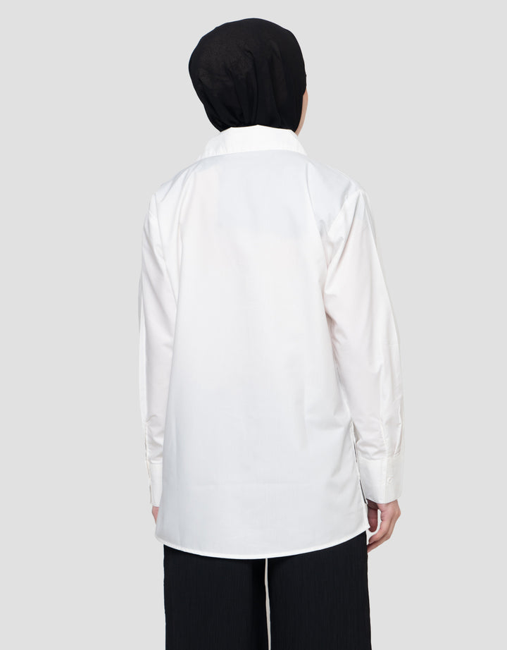 Annisa Unbalance Collar Kemeja Wanita