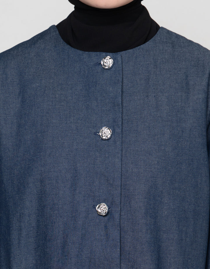 Annisa With Pleats Jaket Denim Wanita