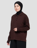 Annisa Ls Knit Top With Collar Kaos Wanita