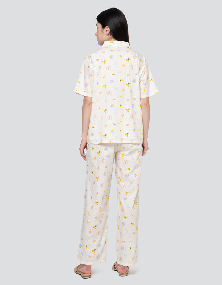 Nevada Breakfast Range Cotton Pj Set Setelan Piyama Wanita