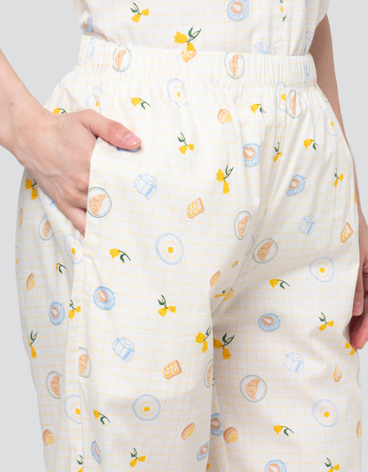 Nevada Breakfast Range Cotton Pj Set Setelan Piyama Wanita