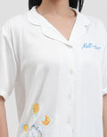 Nevada Garfield Melt My Heart With Piping Setelan Piyama Wanita